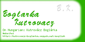 boglarka kutrovacz business card
